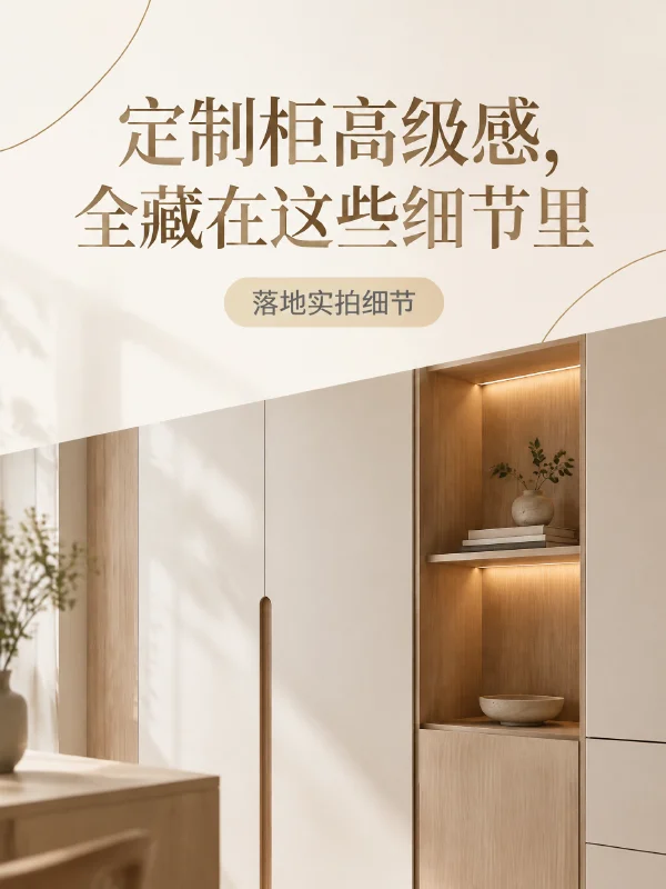 小红书笔记示例：定制柜高级感，全藏在这些细节里（第 1 张）