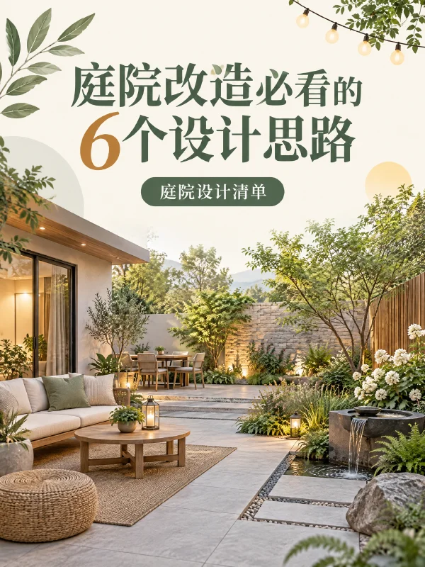 小红书笔记示例：庭院改造必看的6个设计思路（第 1 张）